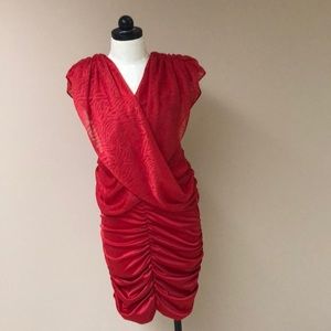 Exquisite red evening dress